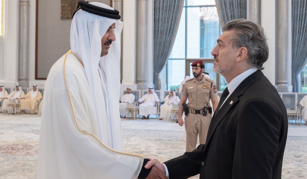 HH the Amir Meets Georgian President Kavelashvili at Lusail Palace